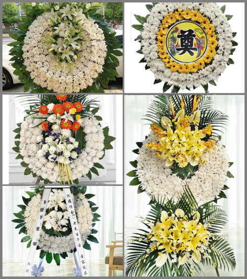湖北黄冈市黄梅县濯港镇吴元八村花圈速递
